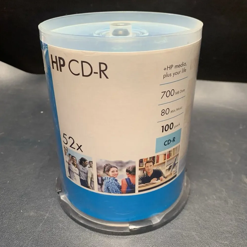 HP CD-R 80 Minute Recording 700 MB Data 52x 100 Pack Discs CR00031XM Sealed